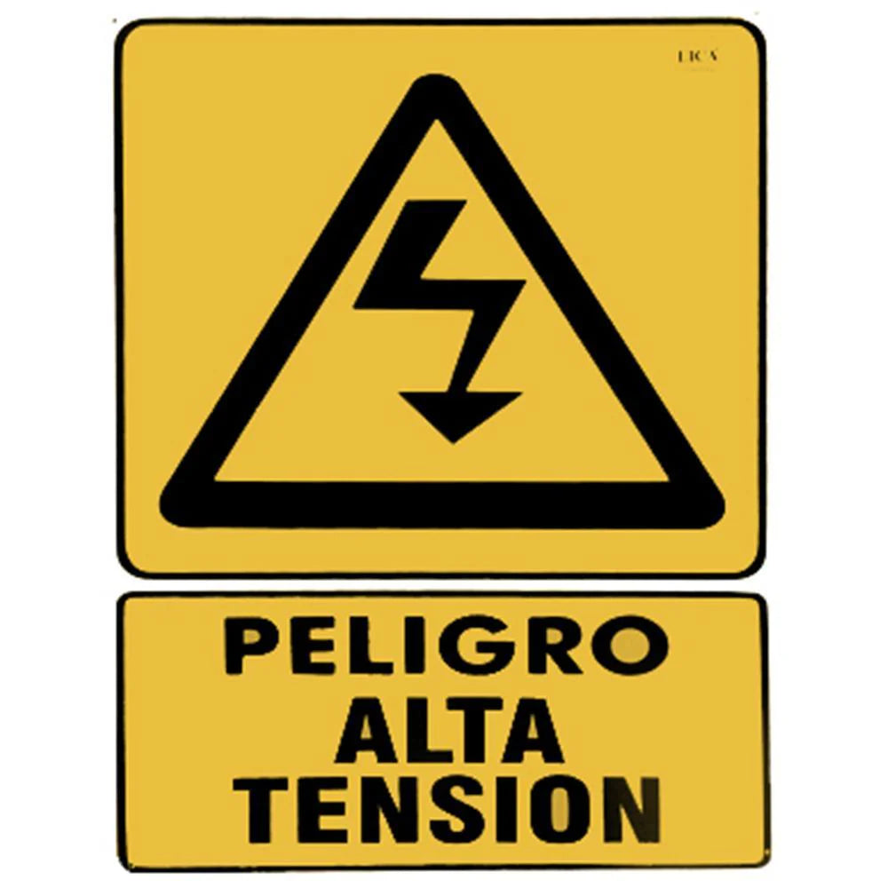 Cartel "Peligro alta tensión"