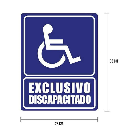 Cartel "exclusivo para discapacitados"