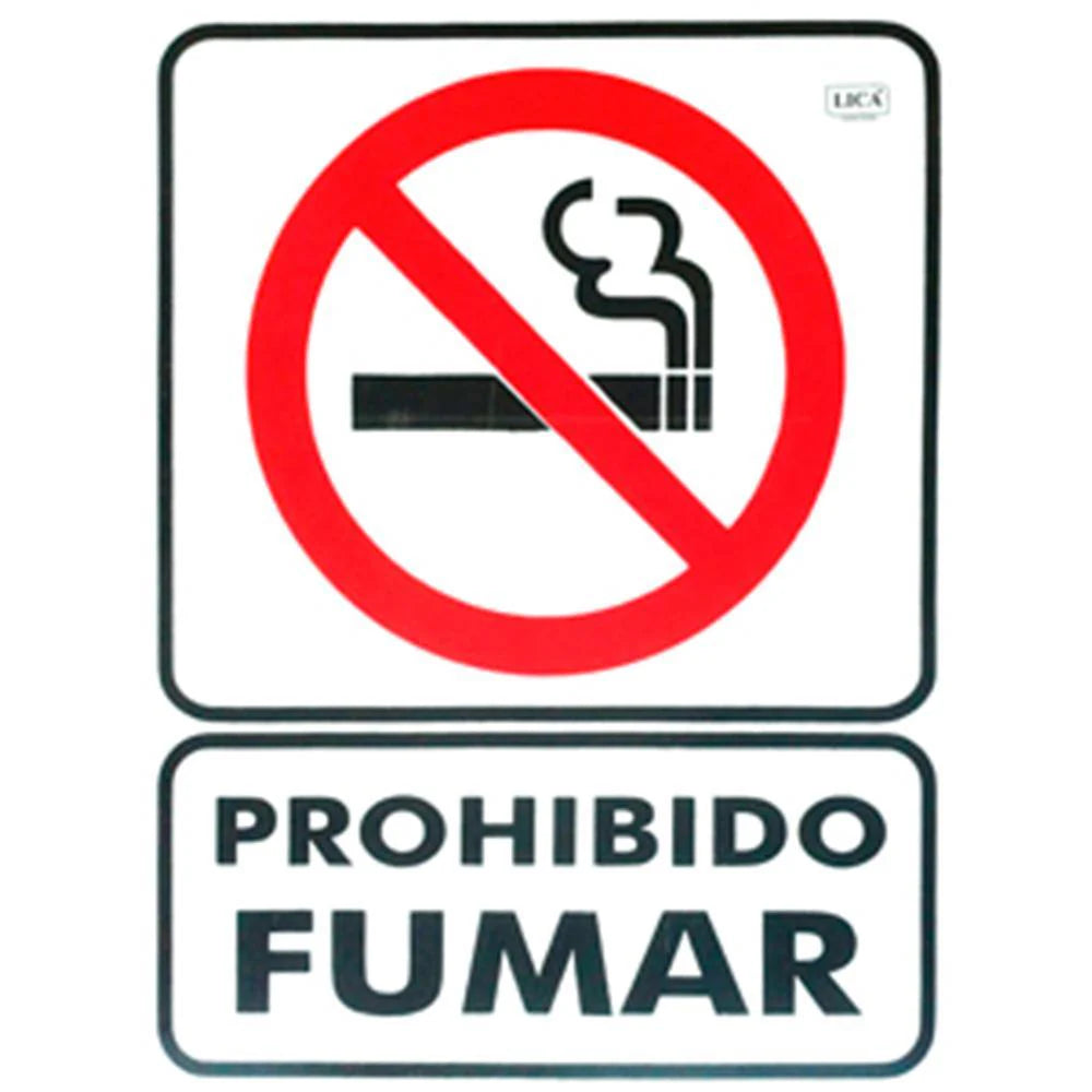 Cartel "Prohibido fumar"