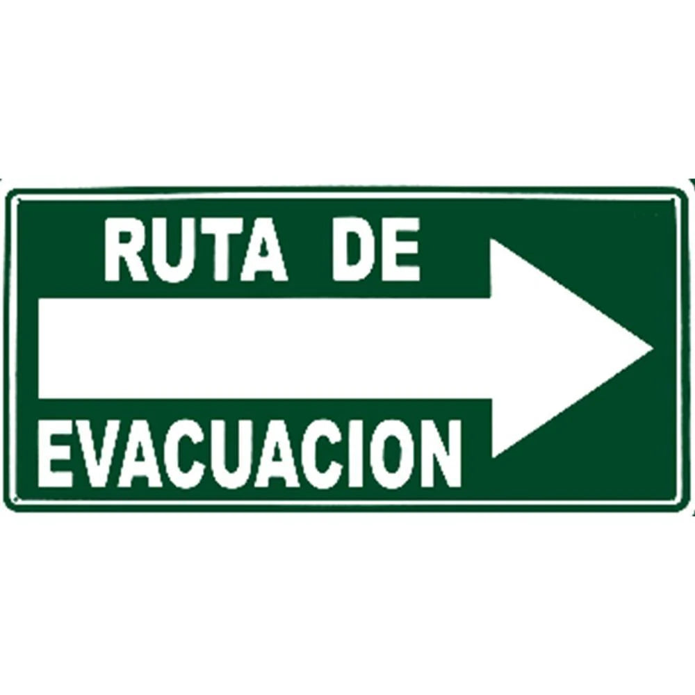 Cartel "Ruta de evacuación" (Derecha)