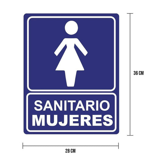 Cartel "Sanitario mujeres"