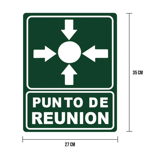 Cartel "Punto de reunión"