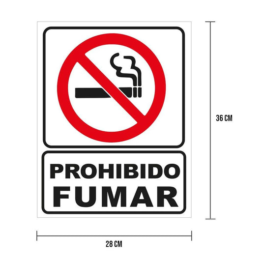 Cartel "Prohibido fumar"