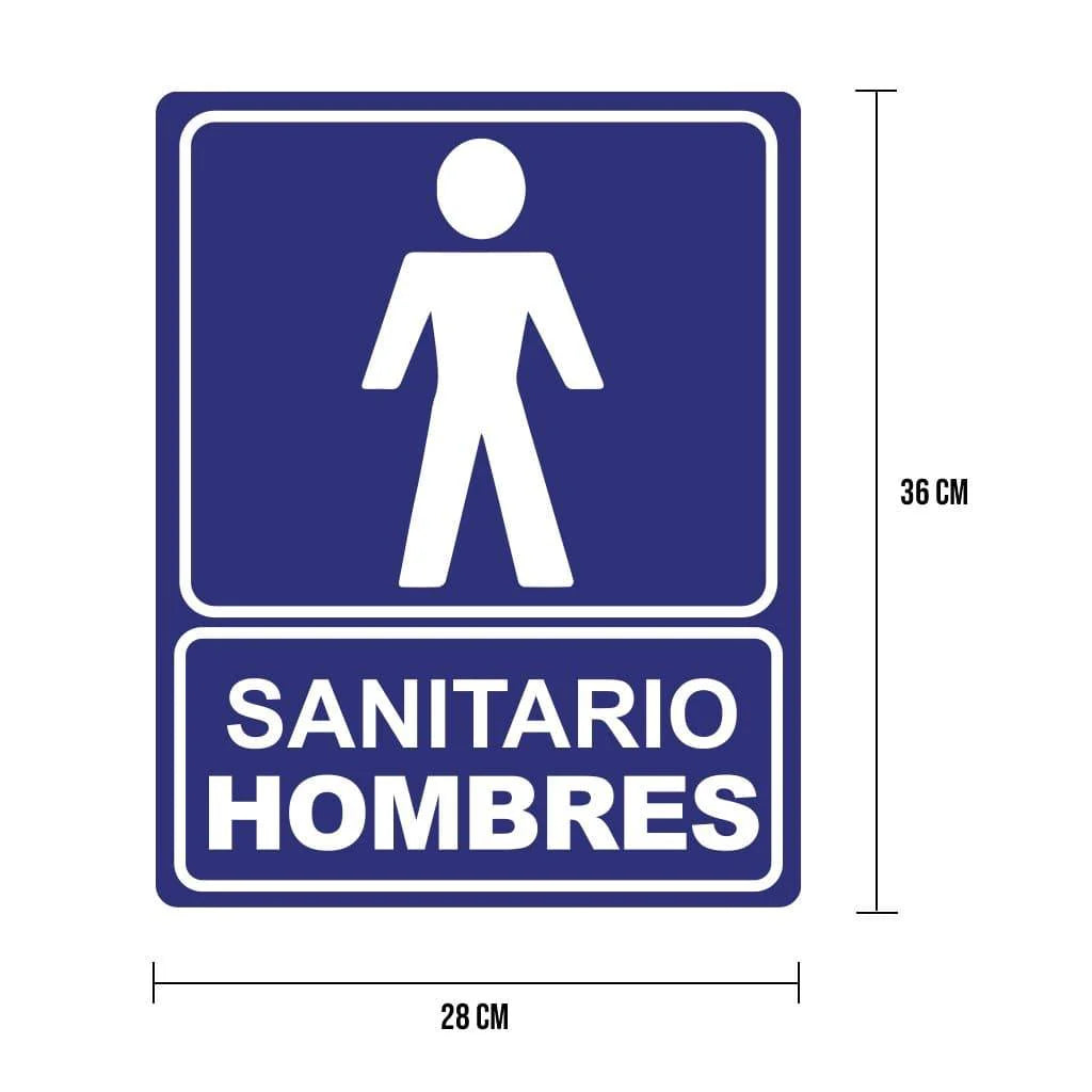 Cartel "Sanitario hombres"