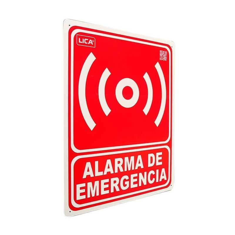 Cartel "alarma de emergencia"