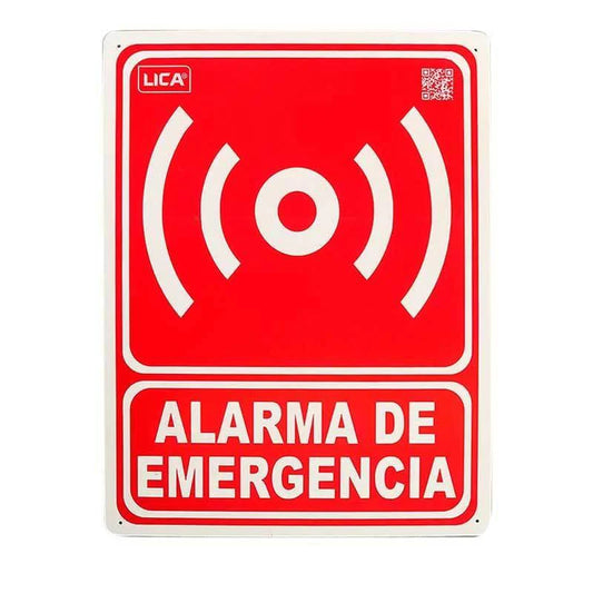 Cartel "alarma de emergencia"