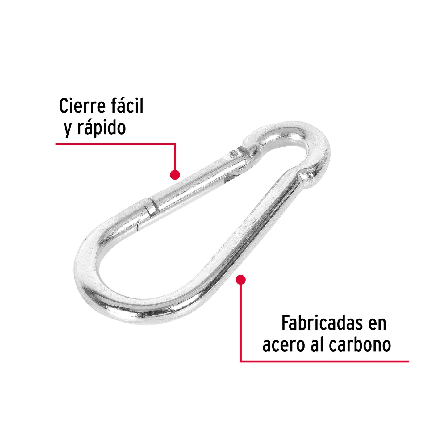 44041 | Clave:BMA-1/2 Bandola mosquetón de acero 1/2", Fiero