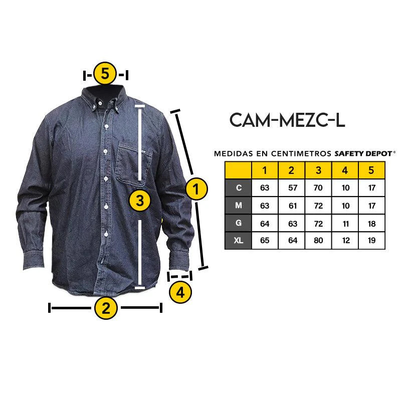 Camisa de mezclilla mod. CAM-MEZ-L marca LICA