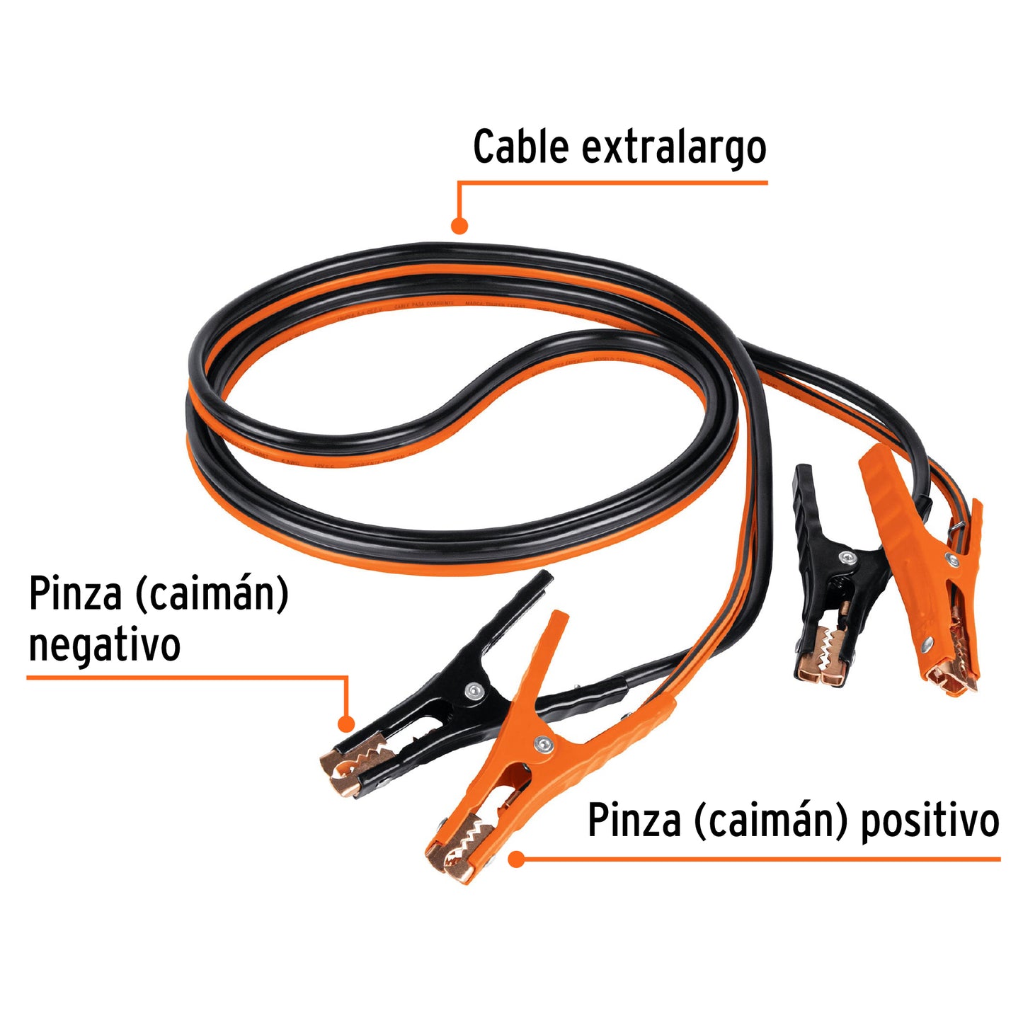 17544 CAP-3506T Cables pasa corriente 3.5 m, 350 A, 6 AWG, con funda, Expert