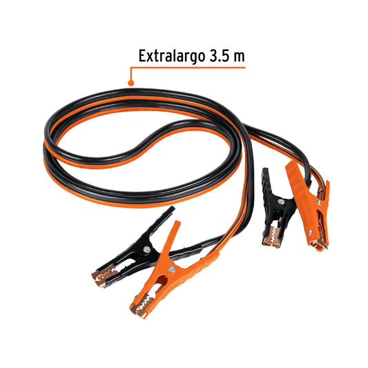 17544 CAP-3506T Cables pasa corriente 3.5 m, 350 A, 6 AWG, con funda, Expert