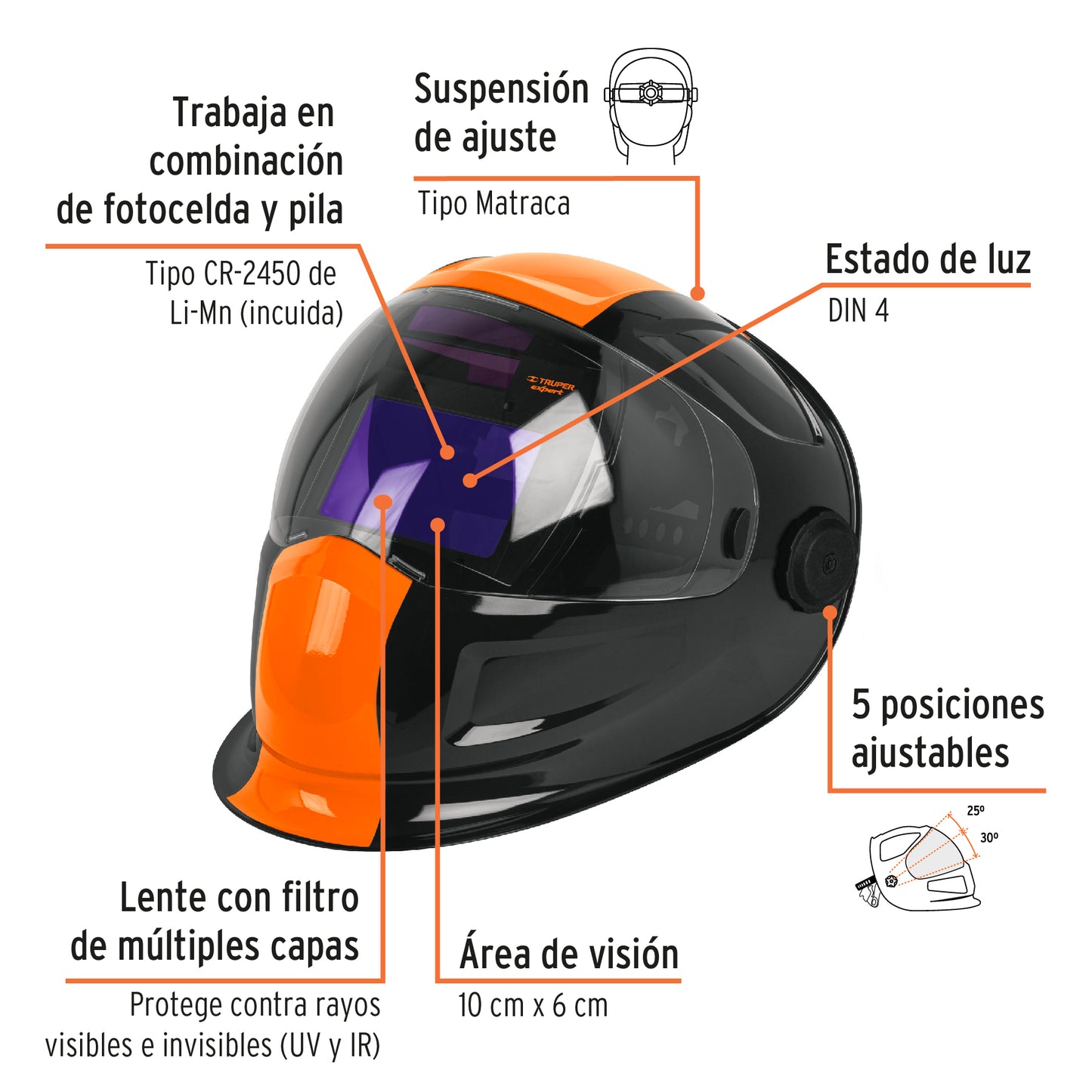 CAREL-913DX Careta electrónica p/soldar, panel digital, 9 a 13, Expert