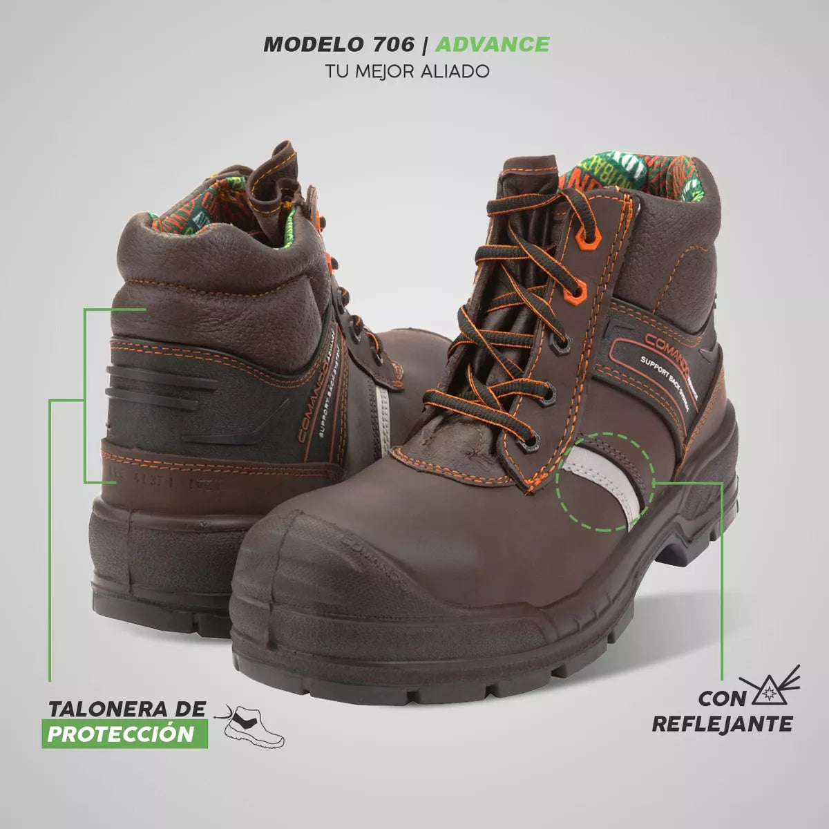 Bota Industrial Comando Modelo 706 Advance Caballero