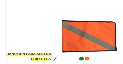 Antena Chicotera De Fibra De Vidrio 2.4 Mts Con Bandera