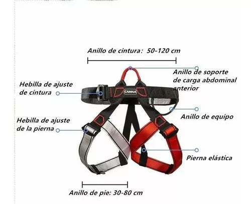 800KG max Adjustable Sit Arnés De Seguridad Para Roca Escalada