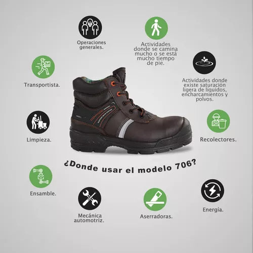 Bota Industrial Comando Modelo 706 Advance Caballero