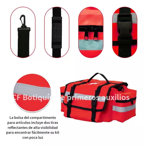 bld-208 MOCHILA Primeros Auxilios Y Emergencia P/exterior, Rojo