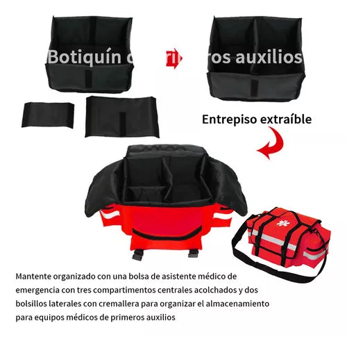 bld-208 MOCHILA Primeros Auxilios Y Emergencia P/exterior, Rojo