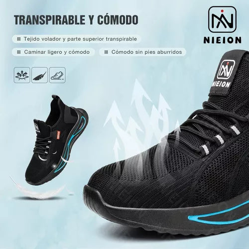 Zapatos De Seguridad Tenis De Fibra Transpirables Nieion BAJO PEDIDO