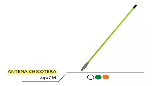 Antena Chicotera De Fibra De Vidrio 2.4 Mts Con Bandera