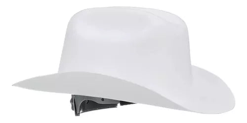 19500 Casco Sombrero BLANCO Western Con Suspensión Matraca De 4 Pts.