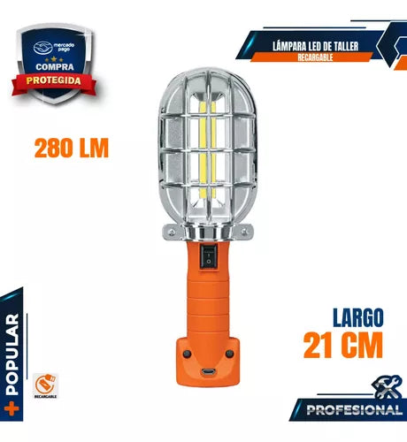 15143 LAT-280 Lámpara LED 280 lm de taller, recargable, Truper