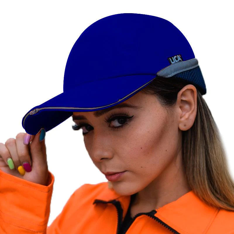 Gorra Semi seguridad antigolpes con luz LED integrada