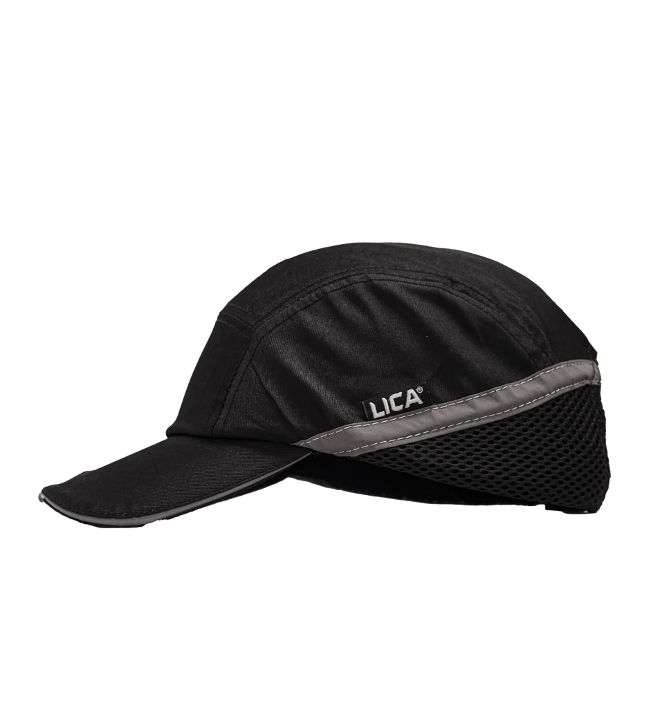 Gorra Semi seguridad antigolpes con luz LED integrada