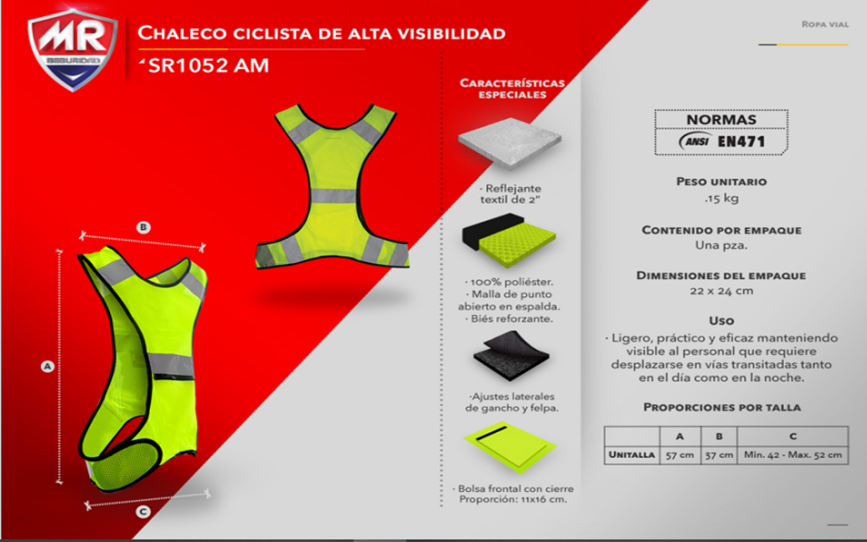 BAJO PEDIDO Chaleco Ciclista Alta Visib