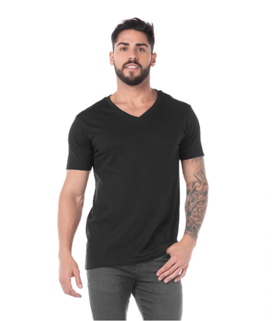 C0306 Playera Cuello V Manga Corta para Caballero · 100% Algodón (LISA)