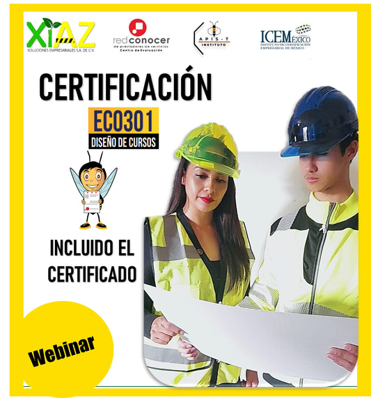 COTIZA CERTIFICACION EC0301: Diseño de cursos de formación del capital humano de manera presencial grupal, sus instrumentos de evaluación y manuales del curso