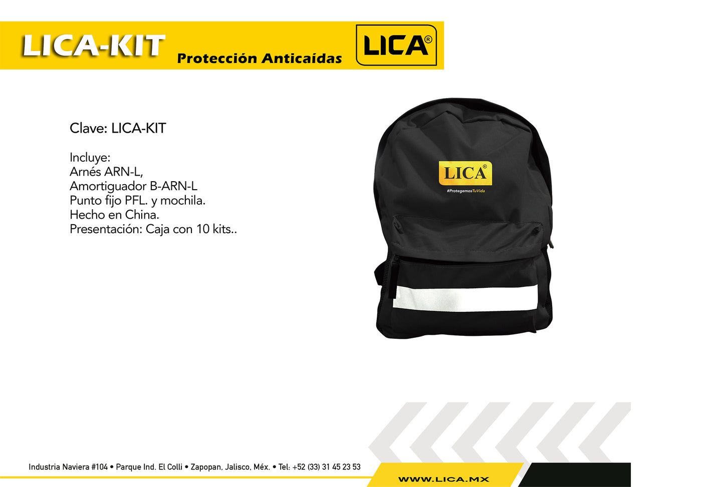 Kit anti-caídas Mod. KIT-LICA