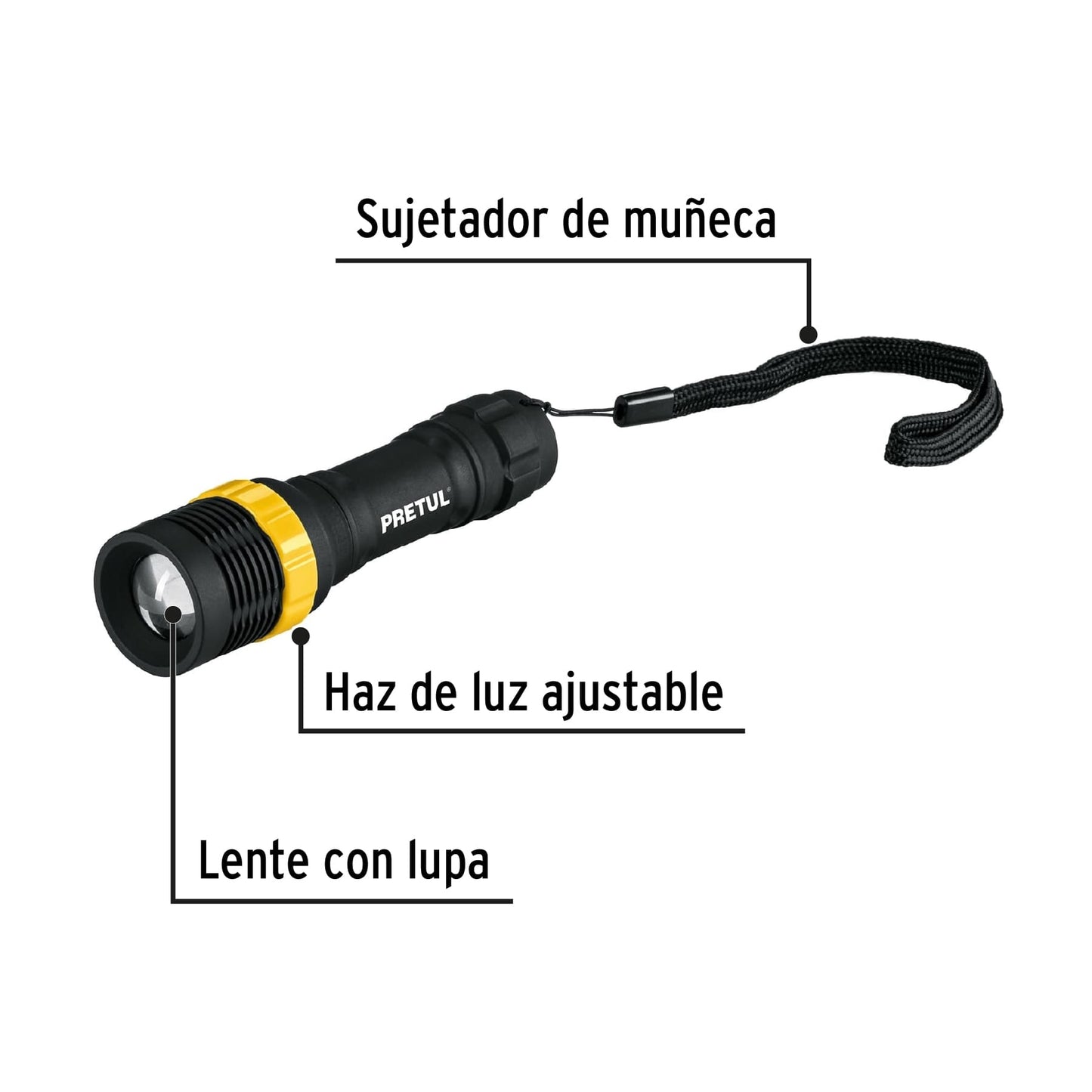 28019  LIPLA-40P Linterna plástica 1 LED 40 lm de 1 pila AA, Pretul