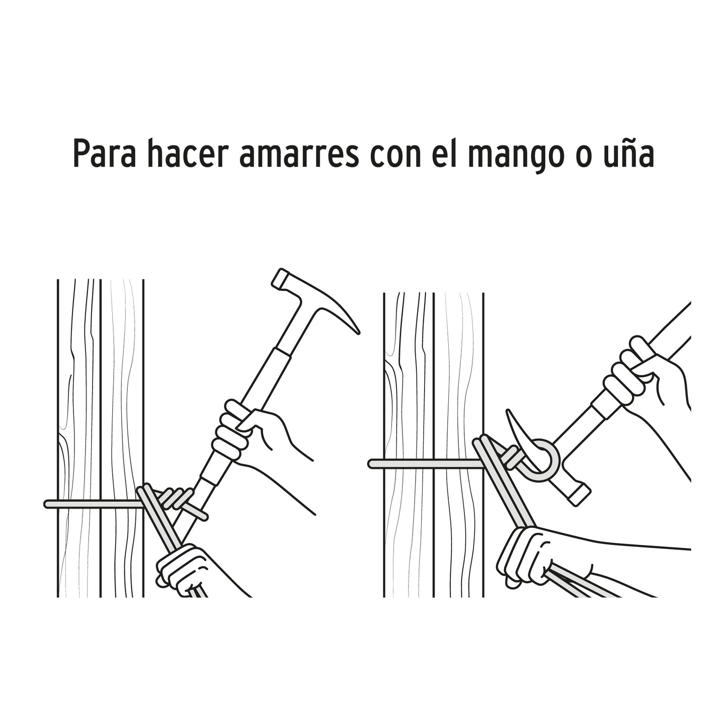 10754 MCIM-16 Martillo tubular para cimbra 16 oz uña recta, mango acero