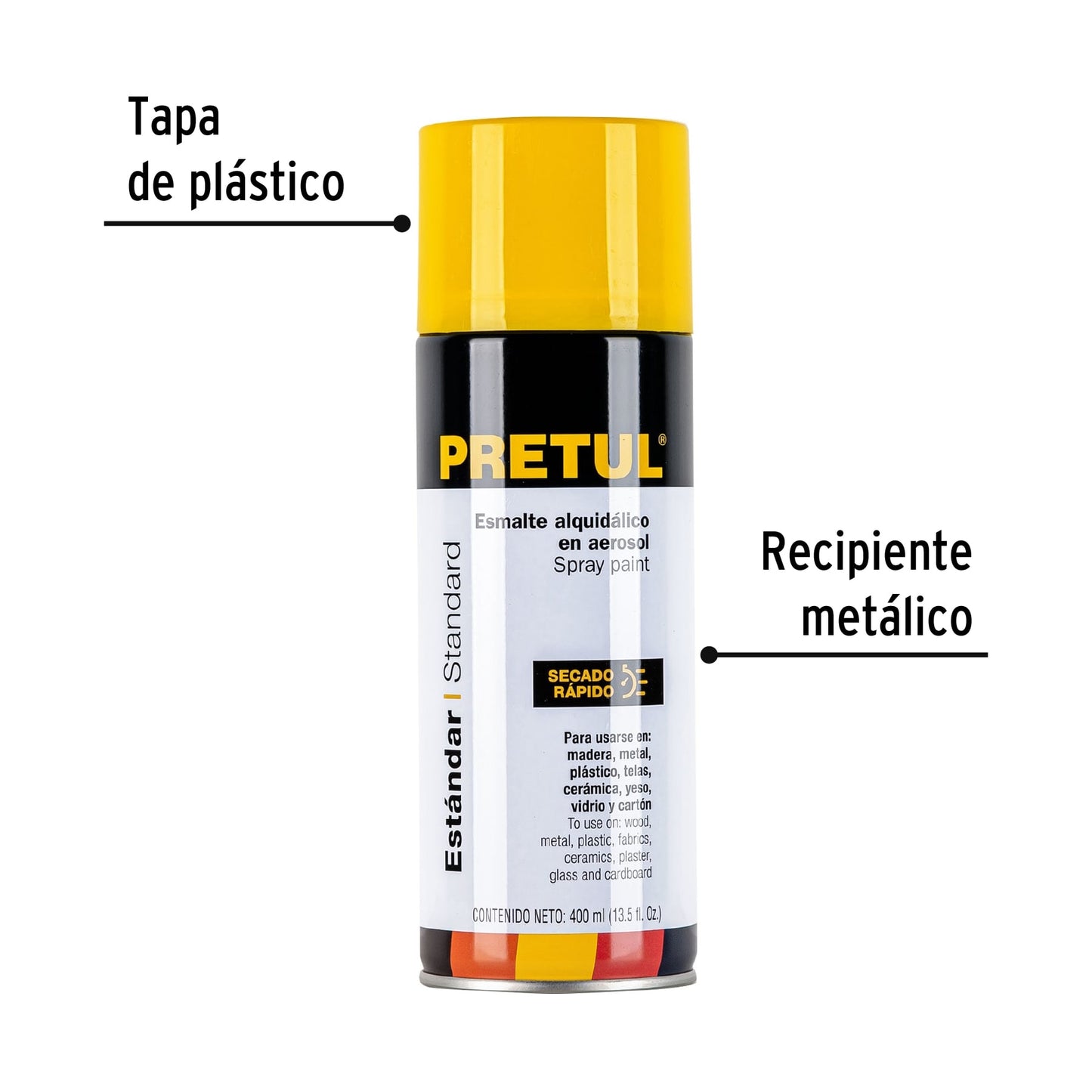 Pintura en aerosol bote esbelto,400ml,Pretul