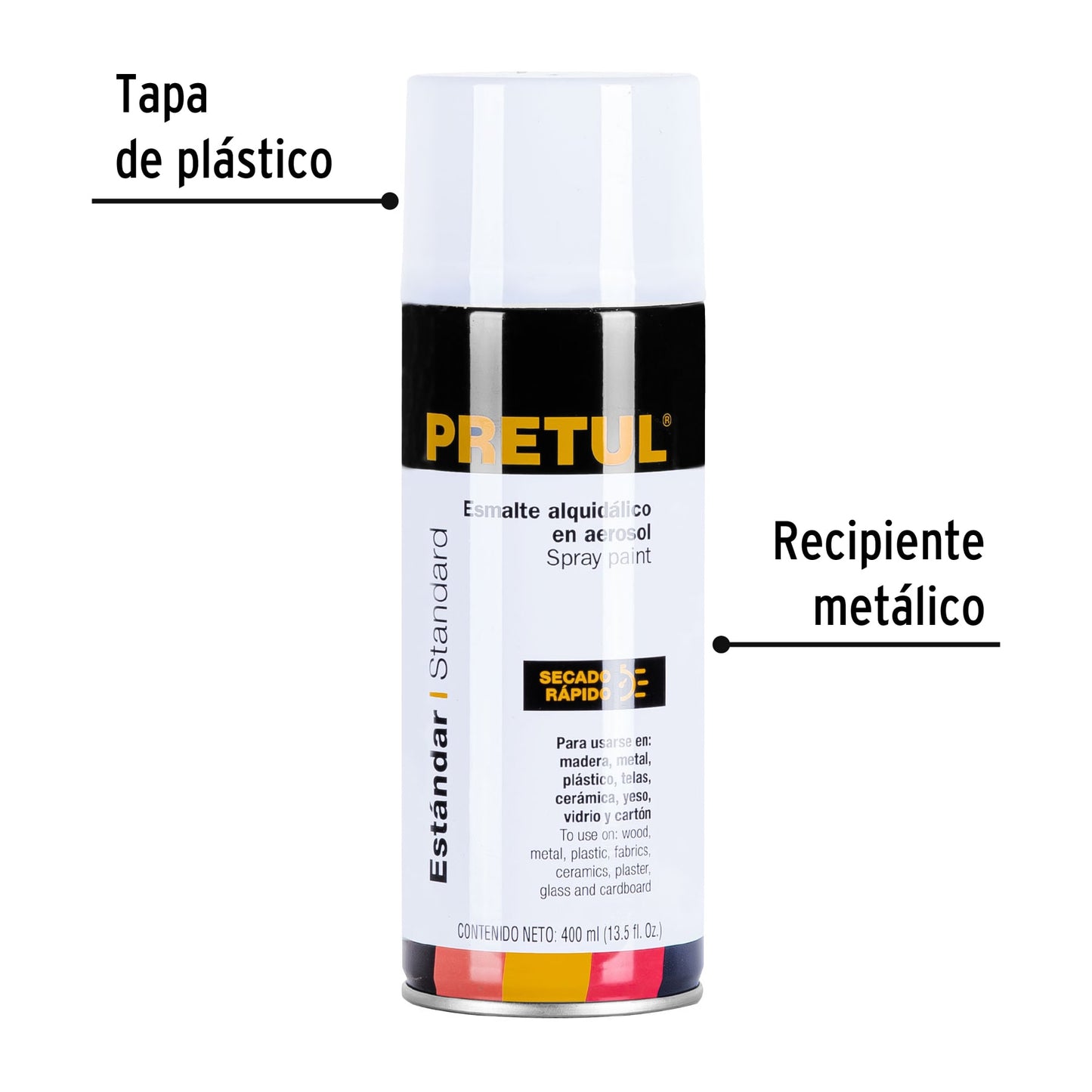 Pintura en aerosol bote esbelto,400ml,Pretul