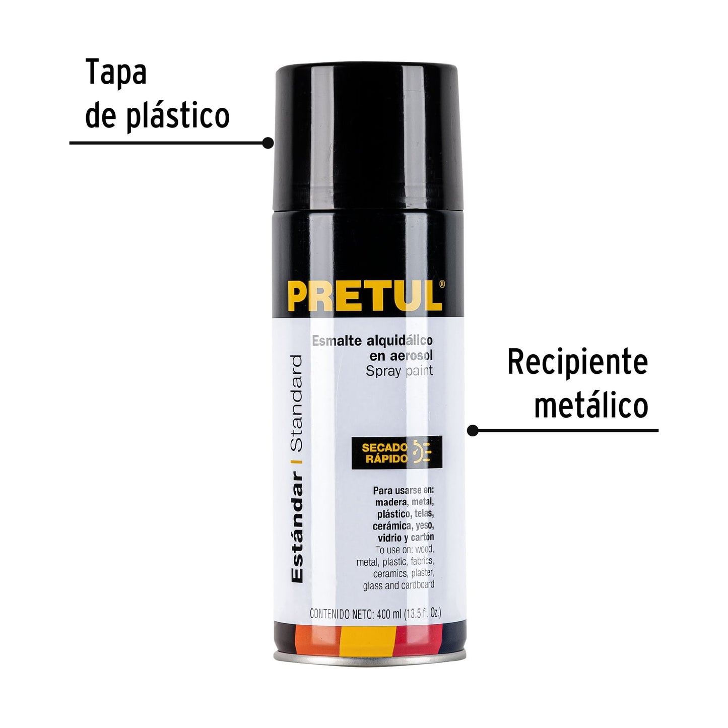 Pintura en aerosol bote esbelto,400ml,Pretul