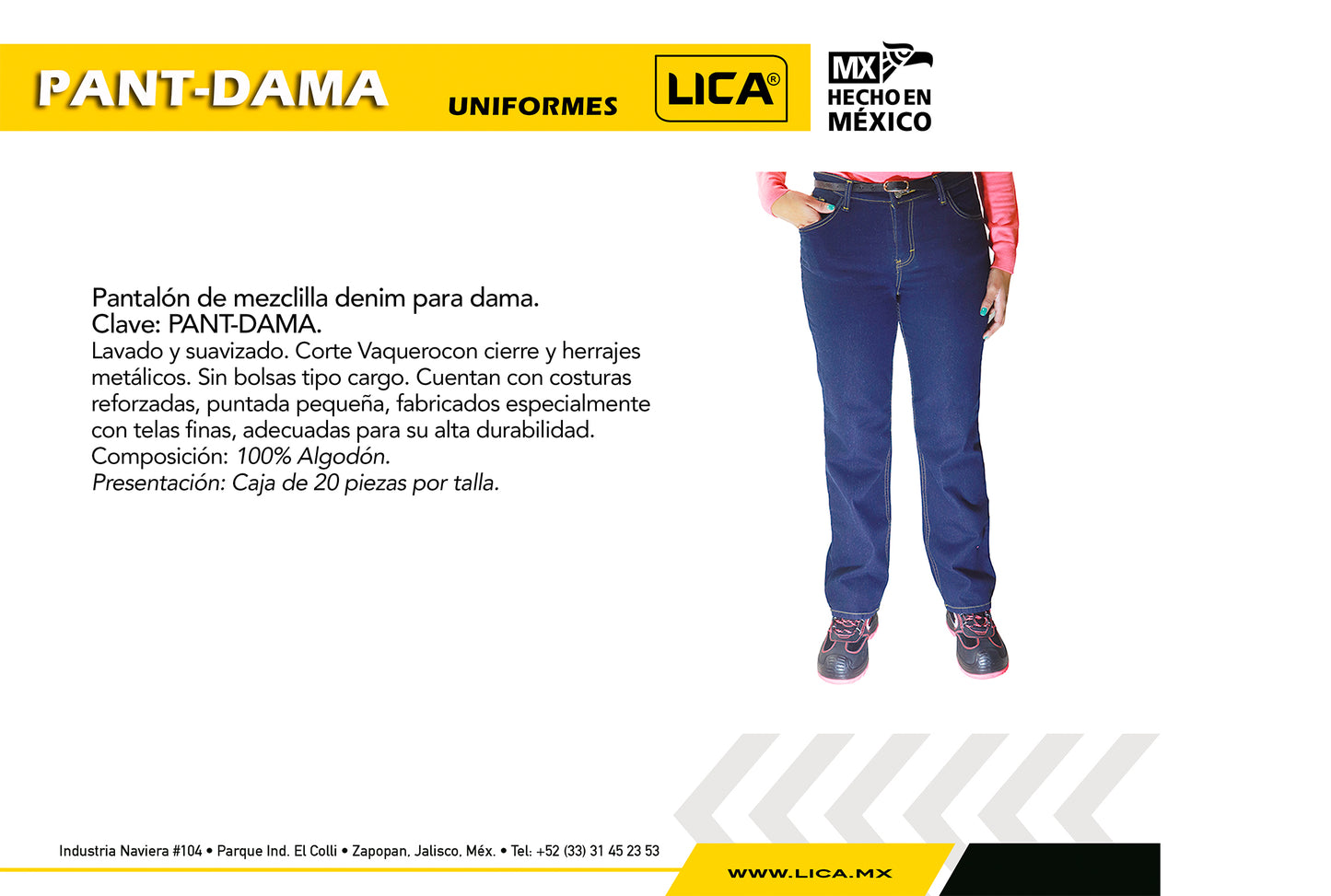 PANT-DAMA Pantalón de Mezclilla para Dama