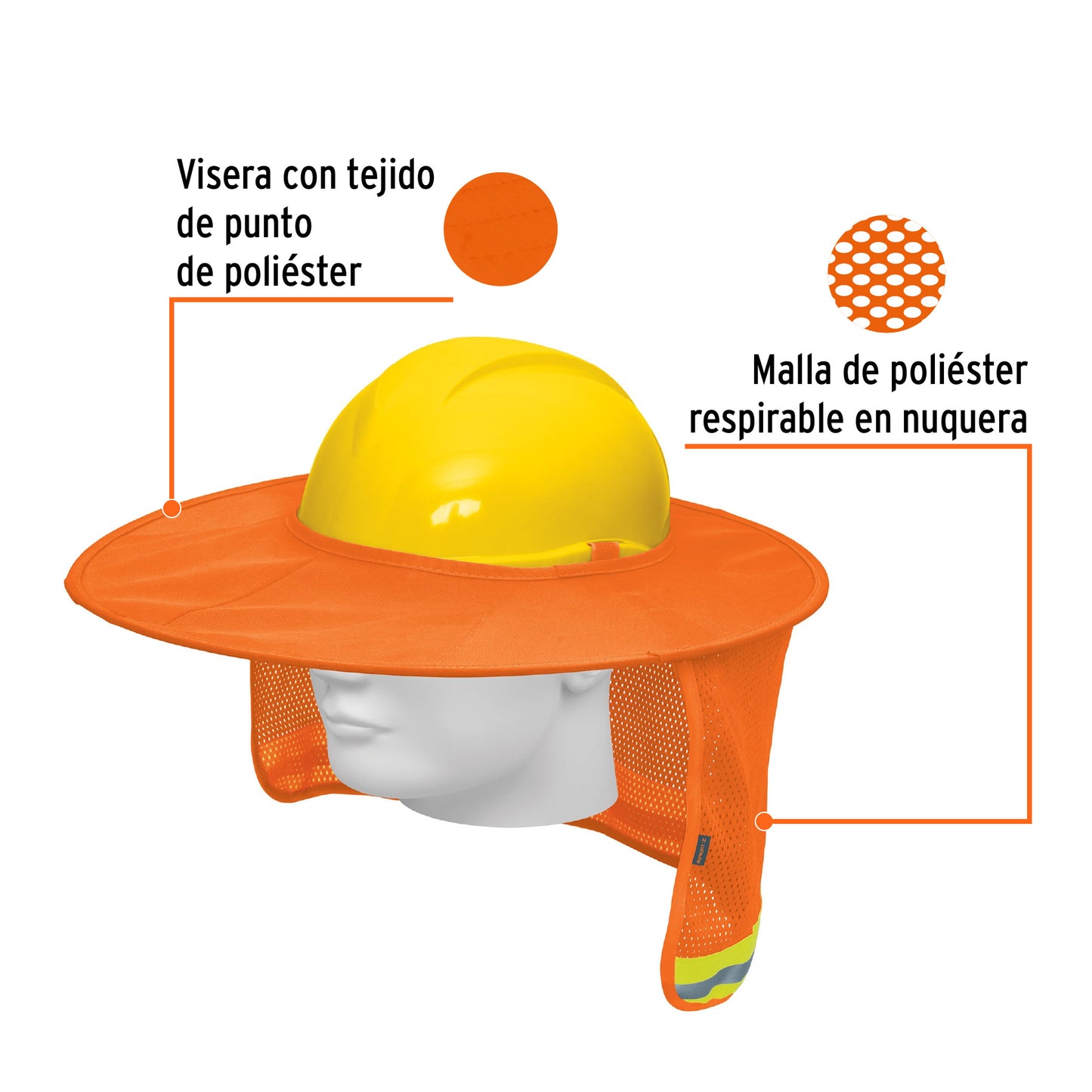 1035  (SOMBRILLA PARA CASCO) PROTECTOR SOLAR PARA CASCO CON REFLEJANTE TRUPER