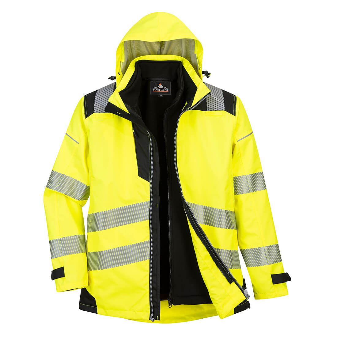 PW365 - Chaqueta PW3 Hi-Vis 3 en 1