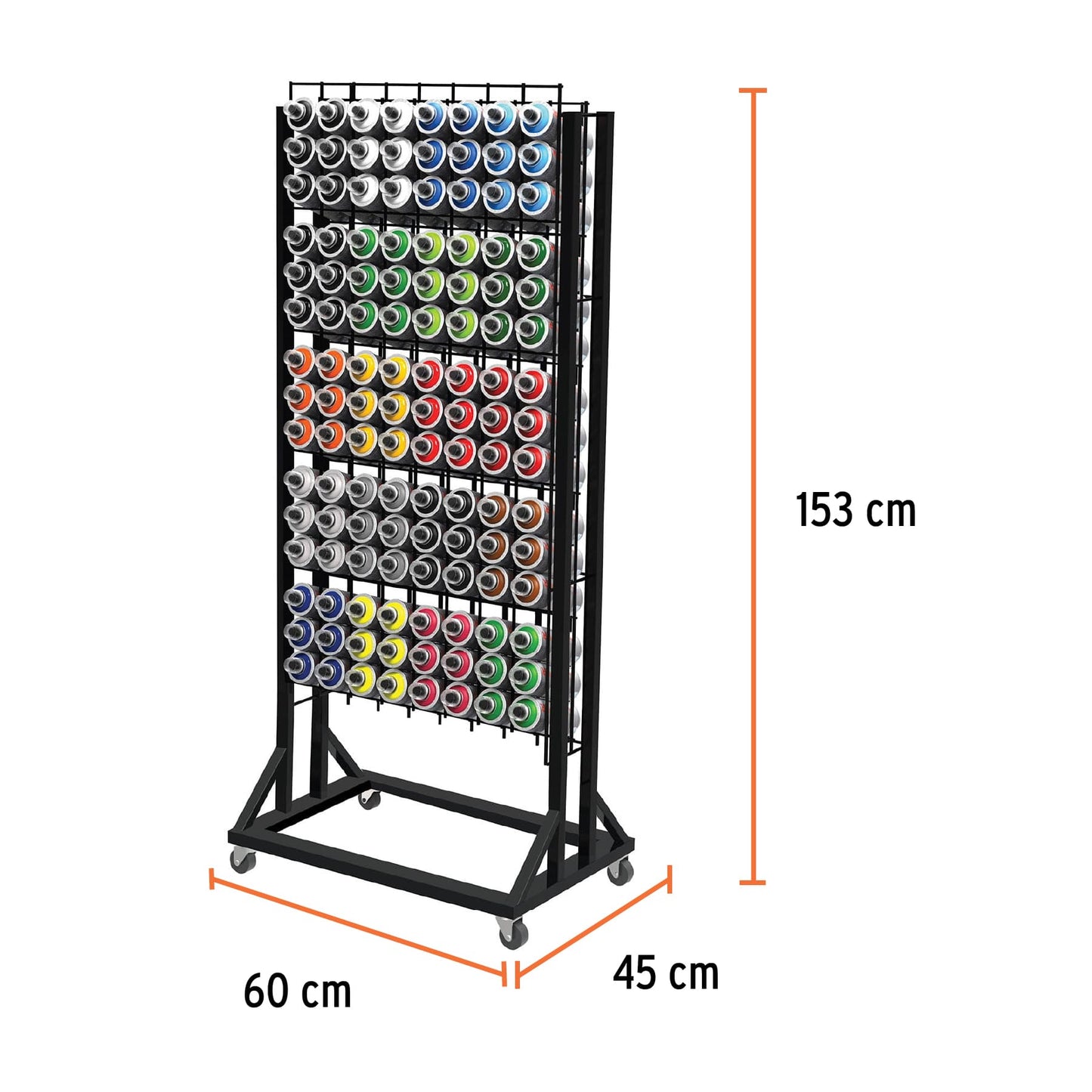 R-PIMNT-120 Rack para 120 pinturas en aerosol, Truper