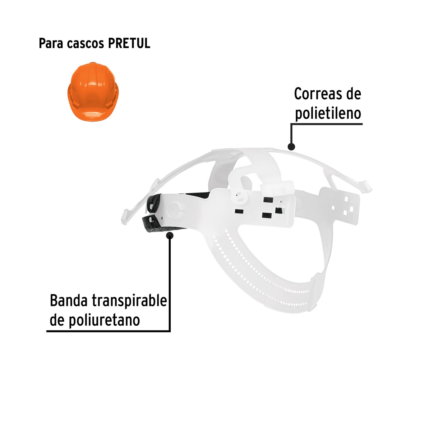 20631 SUS-CASP Suspensión para cascos, ajuste por intervalos