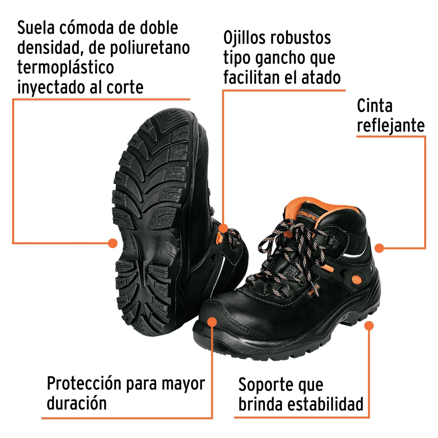 Bota de seguridad NEGRA, Truper